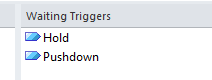 Available Triggers are listed when simulation is at an impasse