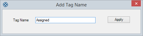 Adding the name of a tagged value.