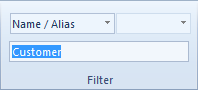 Creating name or alias filter in Sparx Systems Enterprise Architect.
