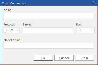 Pro Cloud Server 4: EA's PCS connection screen